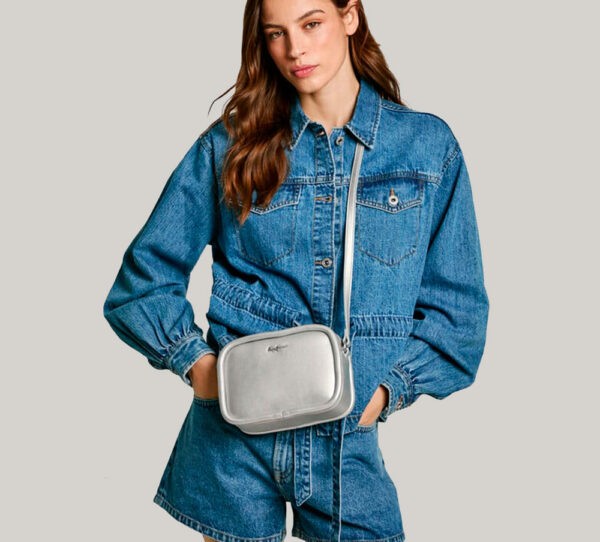 Pepe Jeans Bolso Brianae Metal Plata