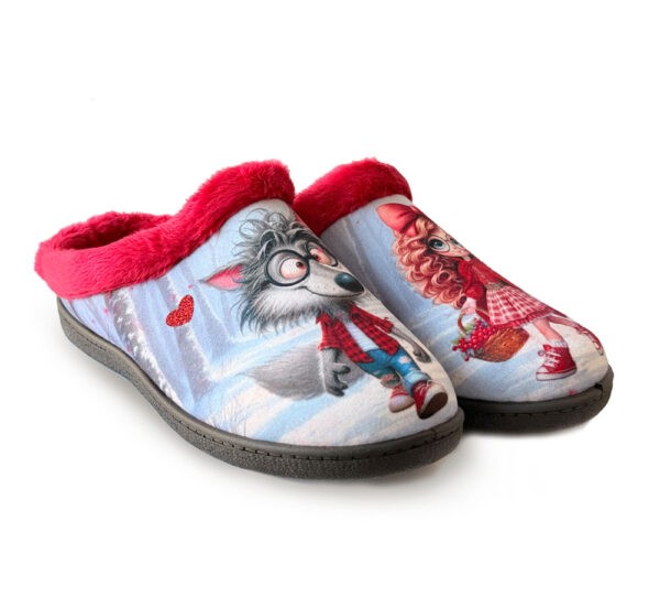 Plumaflex Zapatilla Casa Mujer abierta Caperucita Roja - Imagen 3