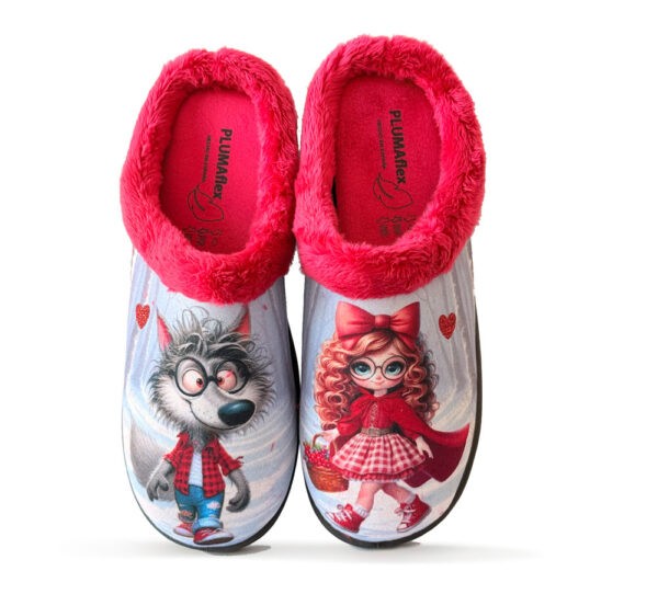 Plumaflex Zapatilla Casa Mujer abierta Caperucita Roja - Imagen 2