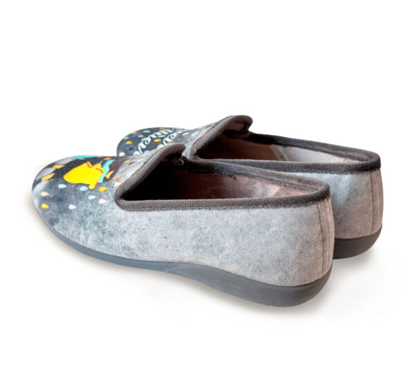 Casadona Zapatilla Cerrada Gris "Si llueve que llueva" - Imagen 4