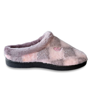 Pluma Flex Zapatilla Mujer Abierta Rosa y Gris