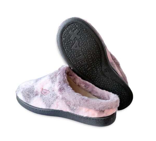 Pluma Flex Zapatilla Mujer Abierta Rosa y Gris - Imagen 4