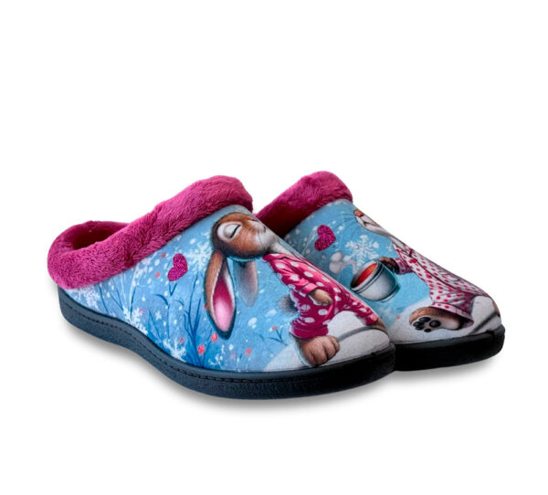 Pluma Flex Zapatilla Mujer Conejo Rosa - Imagen 3