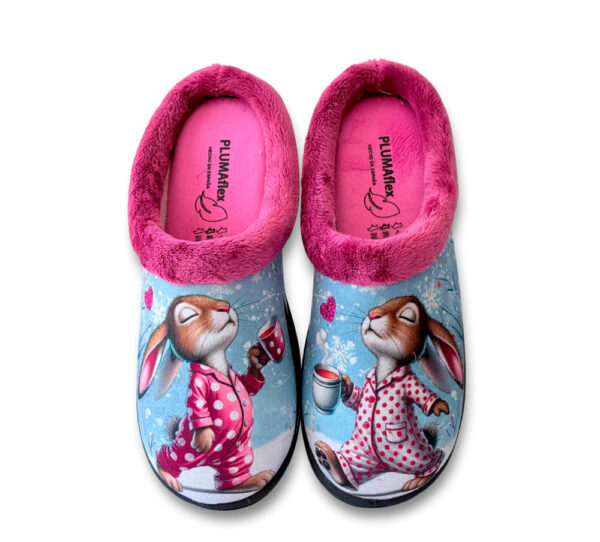 Pluma Flex Zapatilla Mujer Conejo Rosa - Imagen 2
