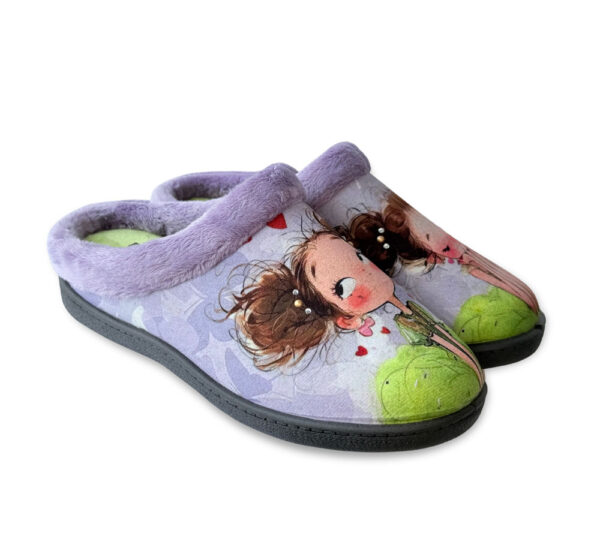 Pluma Flex Zapatilla Mujer Moño Lila - Imagen 2
