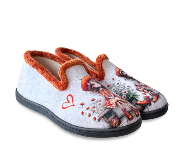 Pluma Flex Zapatilla Mujer Margarita Naranja - Imagen 3