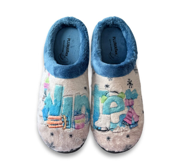Pluma Flex Zapatilla Mujer Winter Azul - Imagen 2