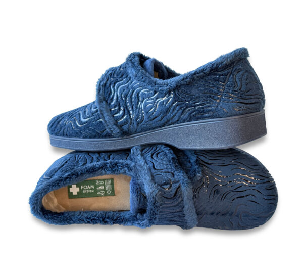 A Campello Zapatilla Mujer Cerrada Marino Velcro - Imagen 3