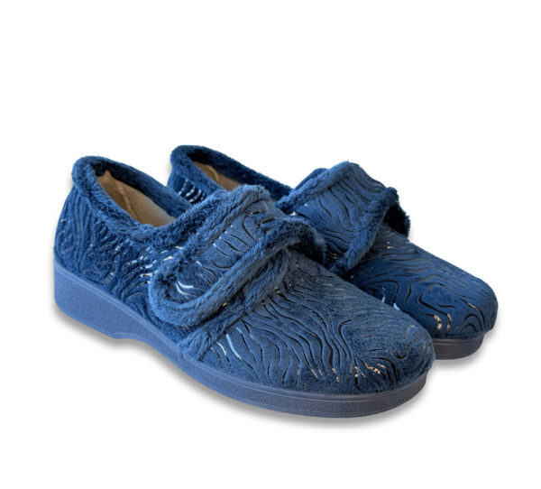A Campello Zapatilla Mujer Cerrada Marino Velcro - Imagen 2