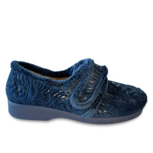 A Campello Zapatilla Mujer Cerrada Marino Velcro