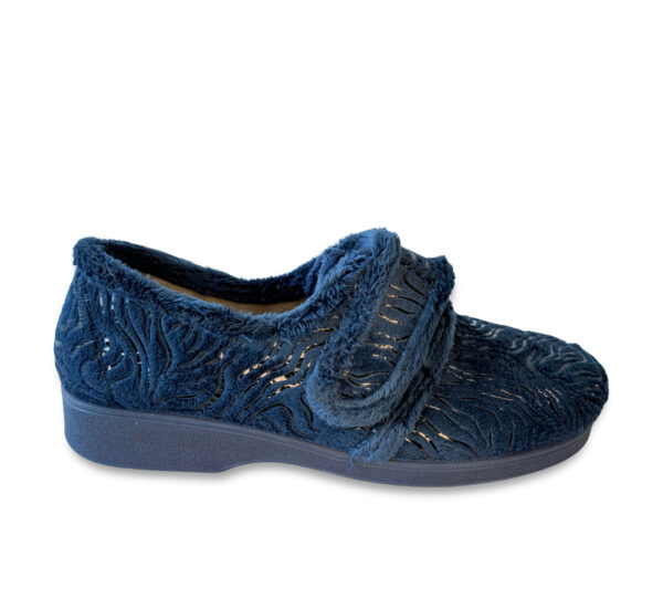 A Campello Zapatilla Mujer Cerrada Marino Velcro