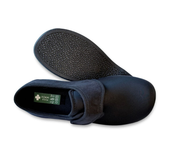 A Campello Zapatilla Mujer Cerrada Negra Velcro - Imagen 4