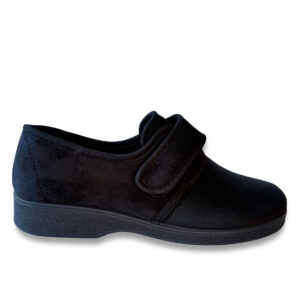 A Campello Zapatilla Mujer Cerrada Negra Velcro