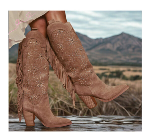 Alma en Pena Bota Mujer Pedrería Visón - Imagen 2