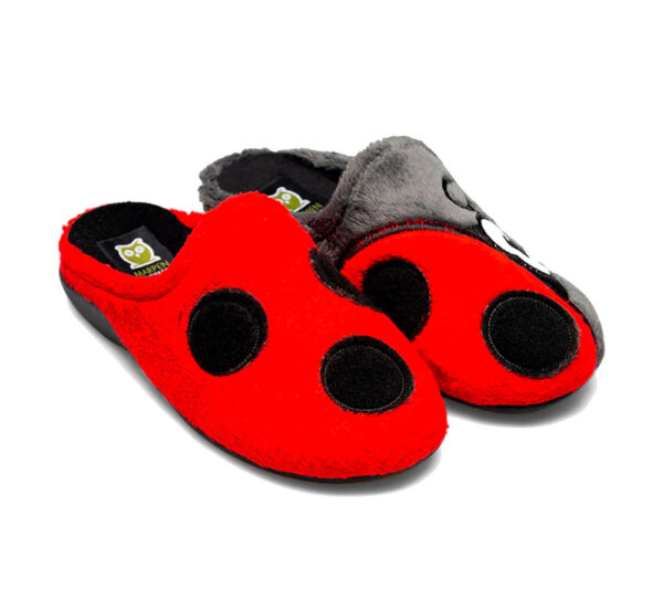 Marpen Slippers Zapatilla Abierta Mujer Mariquita Roja - Imagen 3