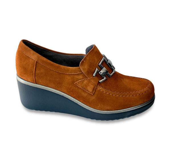 Pitillos Zapato Mujer Cuña Cuero