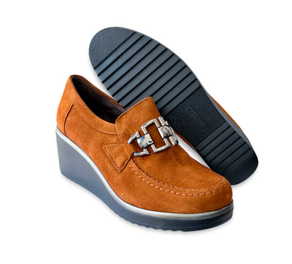 Pitillos Zapato Mujer Cuña Cuero - Imagen 3