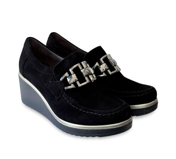 Pitillos Zapato Mujer Cuña Negro - Imagen 2