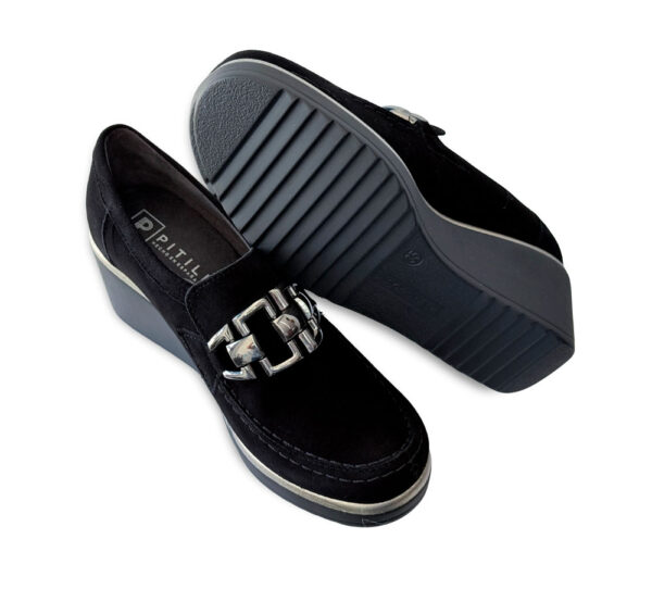 Pitillos Zapato Mujer Cuña Negro - Imagen 3