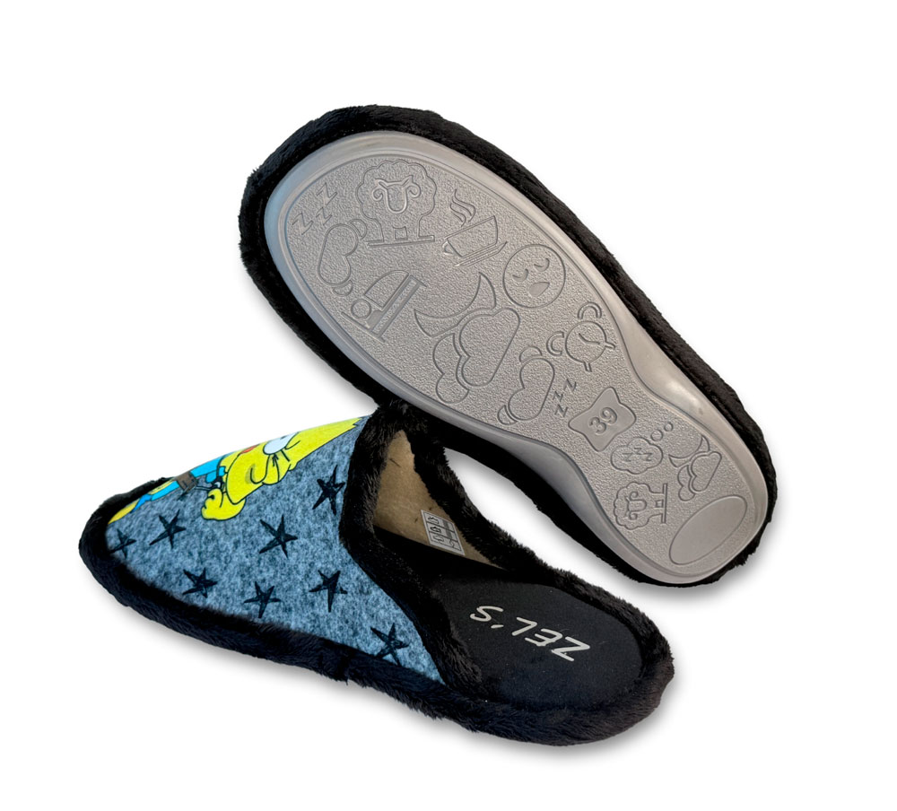 Zel's Zapatillas Hombre Abierta Negra - Imagen 4
