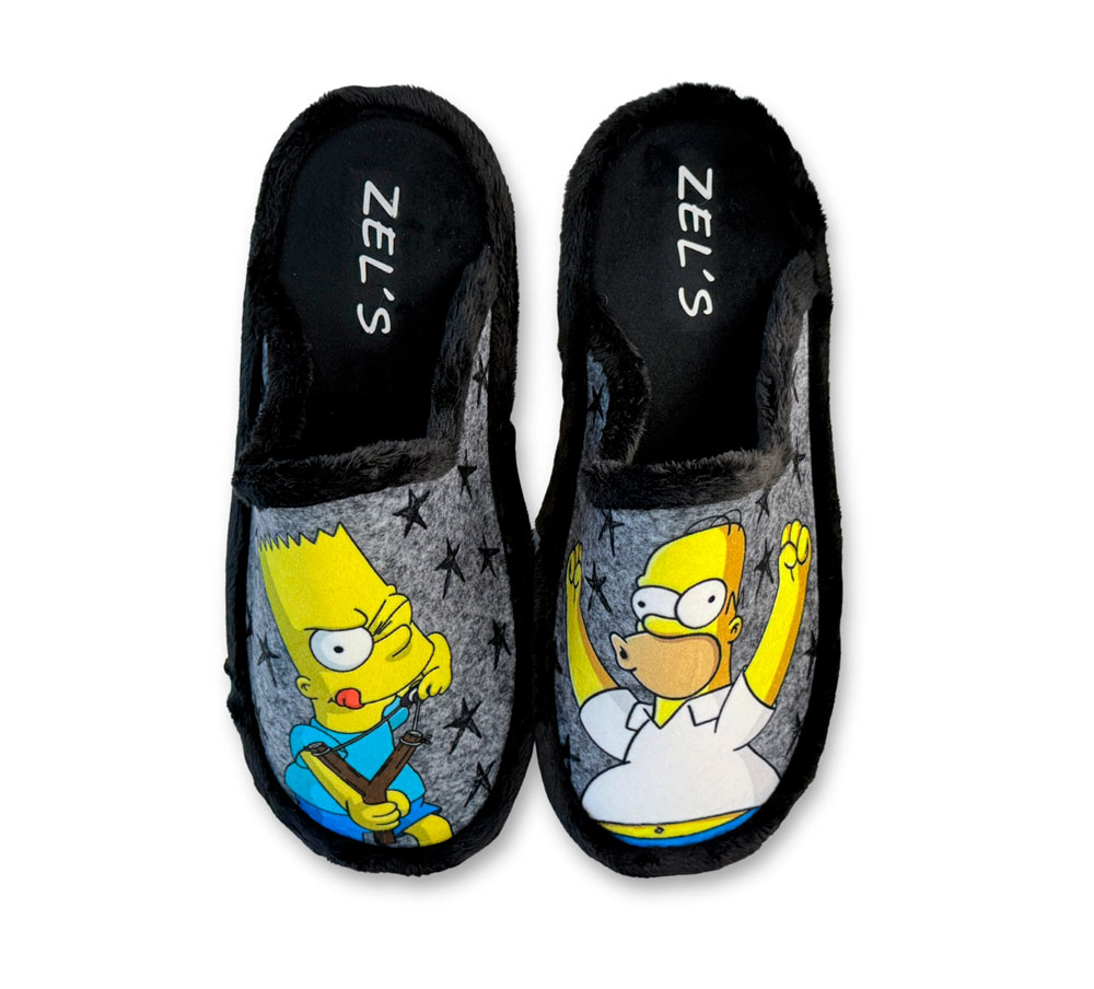 Zel's Zapatillas Hombre Abierta Negra - Imagen 2