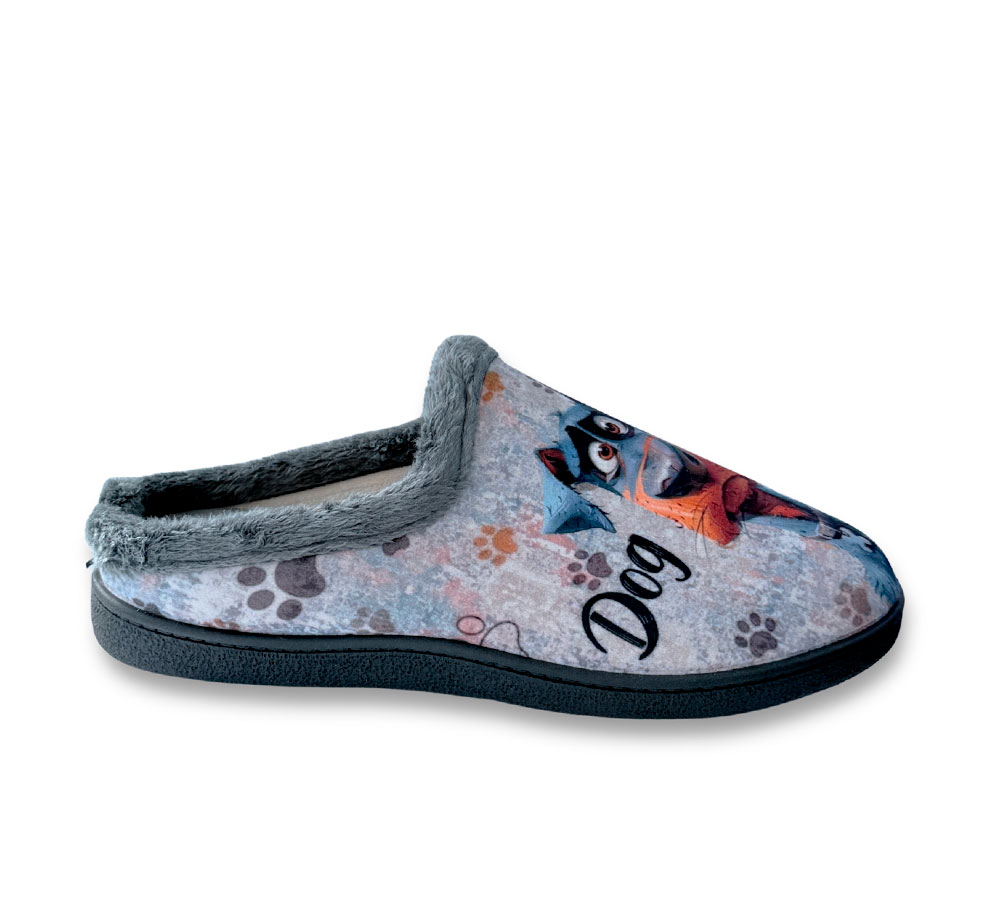 Pluma Flex Zapatilla Hombre Abierta Dog Gris