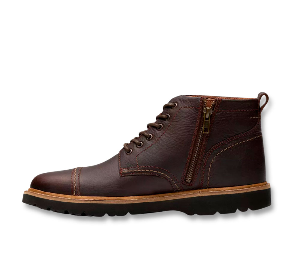Clarks Botín Hombre Weltridge Zip Marrón - Imagen 2