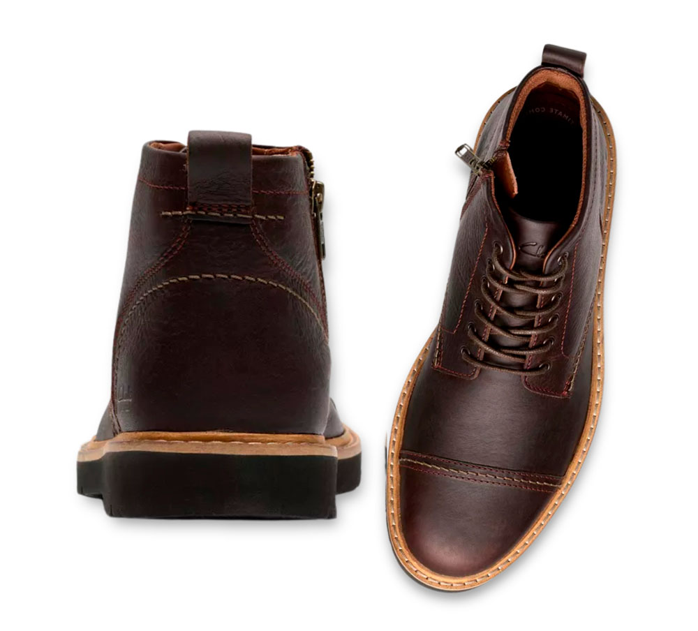 Clarks Botín Hombre Weltridge Zip Marrón - Imagen 4