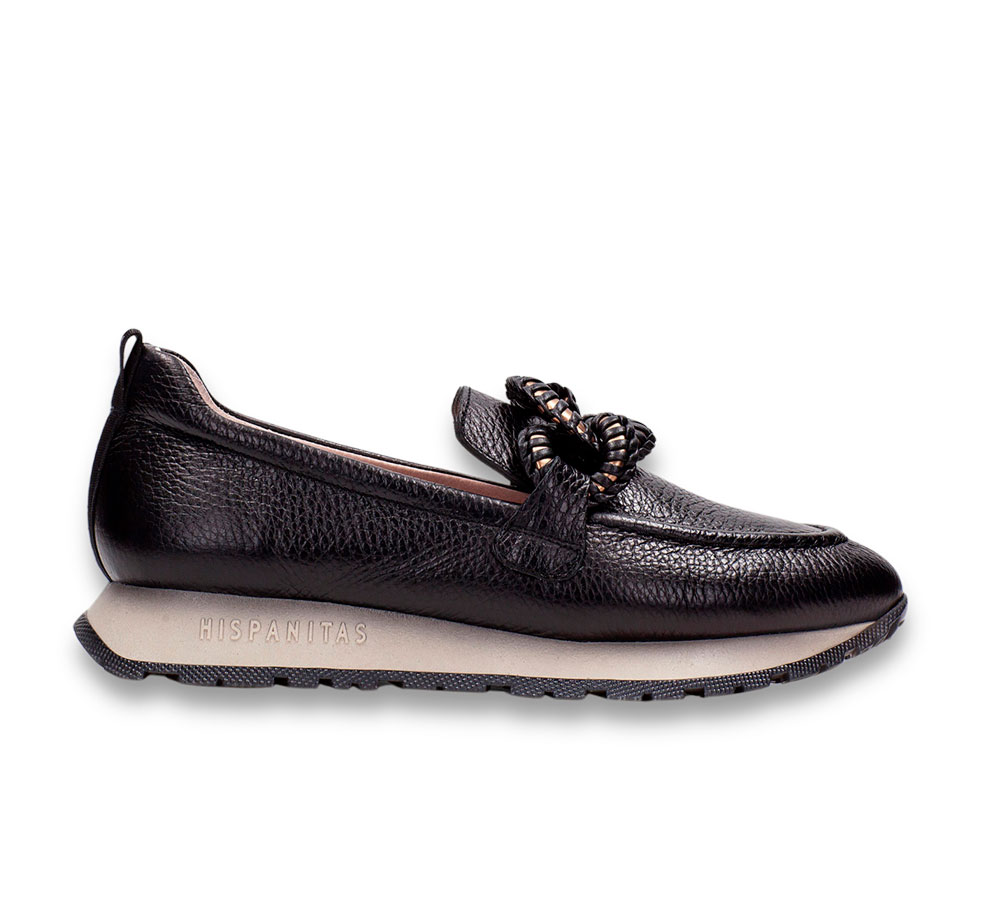 Hispanitas Mocasín Mujer Sport Kansas Negro - Imagen 2