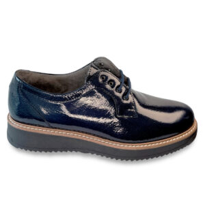 Pitillos Zapato Mujer Cordones Azul Marino