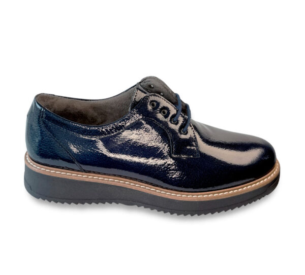 Pitillos Zapato Mujer Cordones Azul Marino