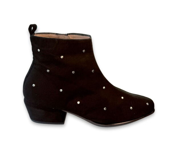 Wonders Botin Mujer Ante Tachuelas Negro