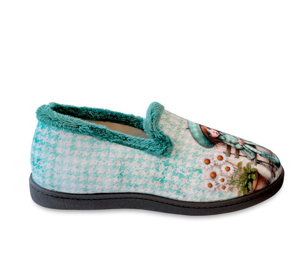 Plumaflex Zapatilla Casa Mujer Cerrada Niña Verde