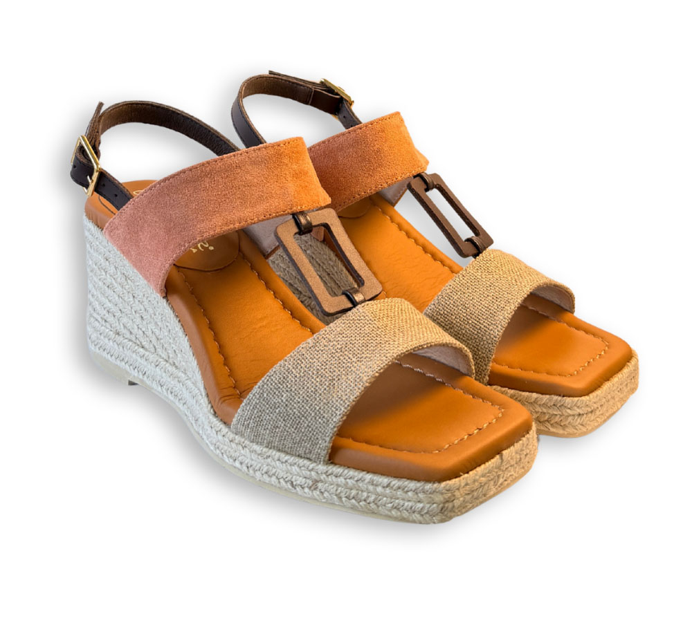 Casteller alpargatas mujer cuña teja - Imagen 2