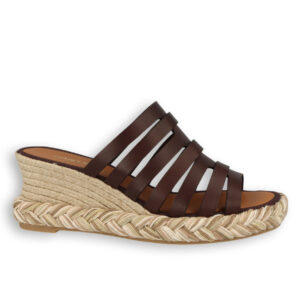 Casteller alpargatas mujer marrón piel