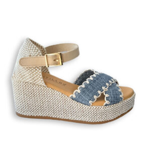 Pitillos Alpargata Cuña Mujer Azul