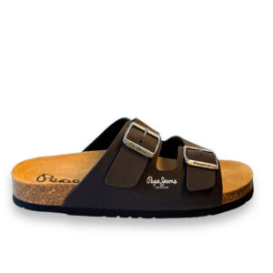 Pepe Jeans Chancla Hombre Bio M Double Velour Negra