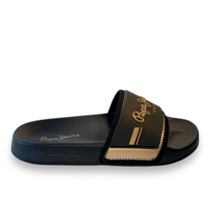 Pepe Jeans Chanclas Mujer Slider Met W Negra
