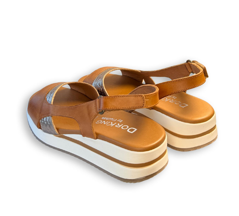 Dorking Sandalia Mujer Cuero - Imagen 3