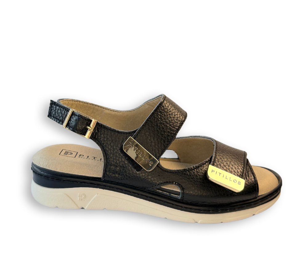 Pitillos Sandalia Mujer Negra