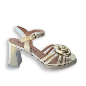 Pitillos Sandalia Tacón Mujer Oro