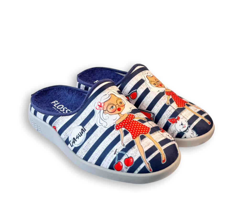 Flossy Zapatilla de Casa Mujer Azul - Imagen 3