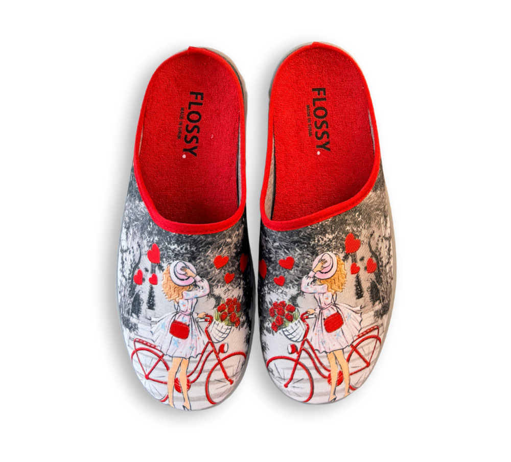 Flossy Zapatilla de Casa Mujer Roja - Imagen 2