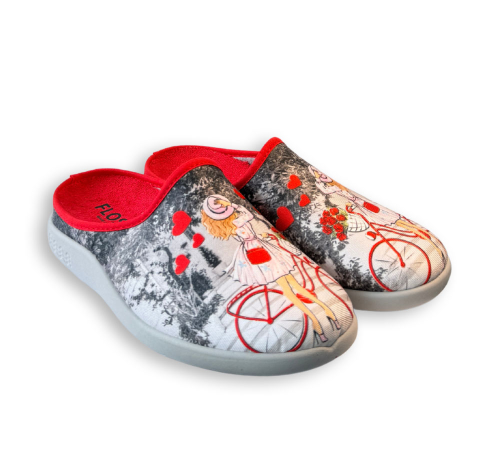 Flossy Zapatilla de Casa Mujer Roja - Imagen 3