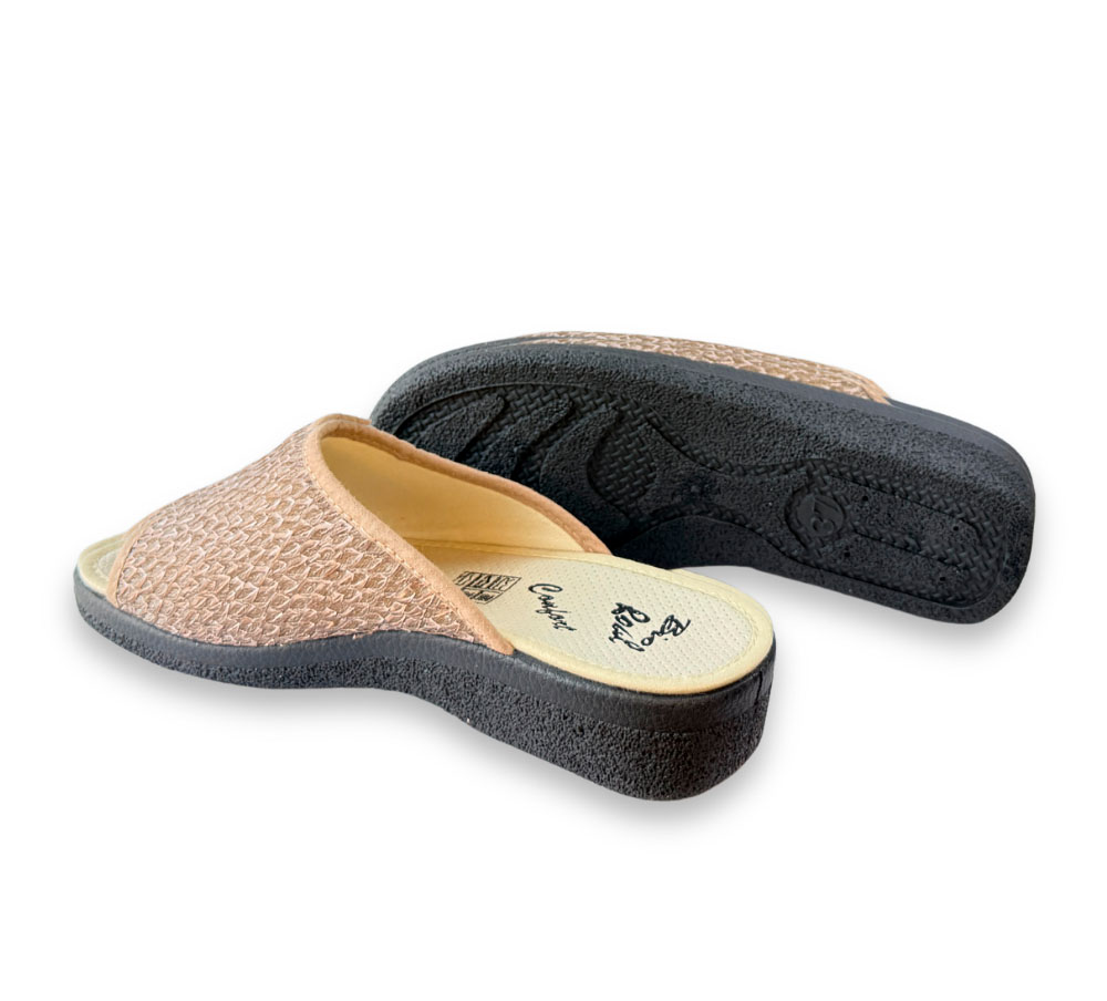 Pluma Flex Zapatilla de Casa Mujer Taupe - Imagen 3