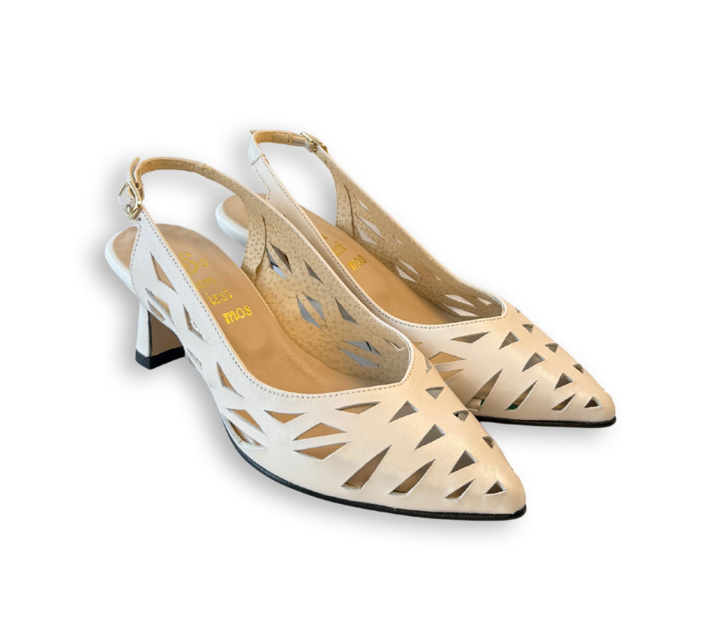 Salonissimos zapato salón mujer crema - Imagen 2