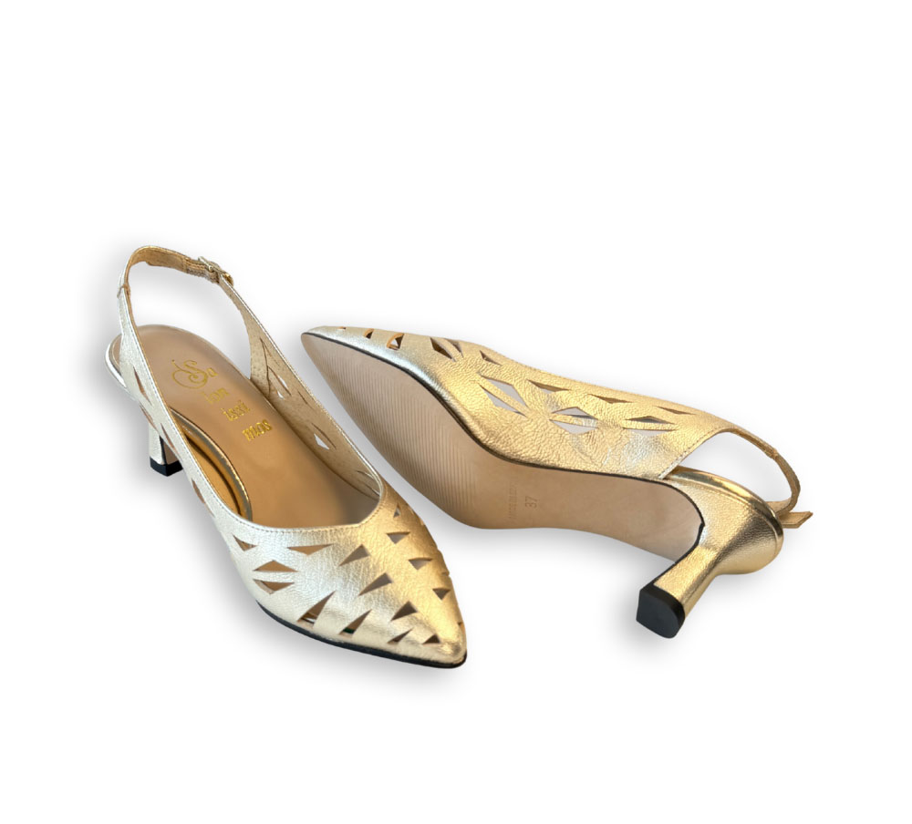 Salonissimos zapato salón mujer oro - Imagen 4