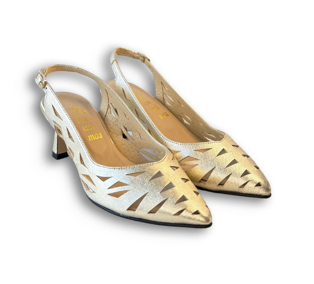Salonissimos zapato salón mujer oro - Imagen 2