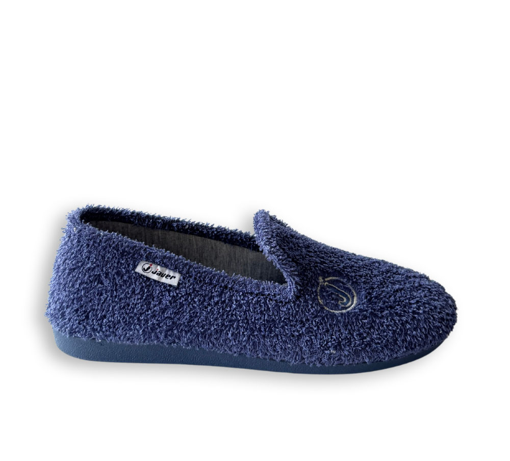 Javer zapatilla de casa cerrada azul