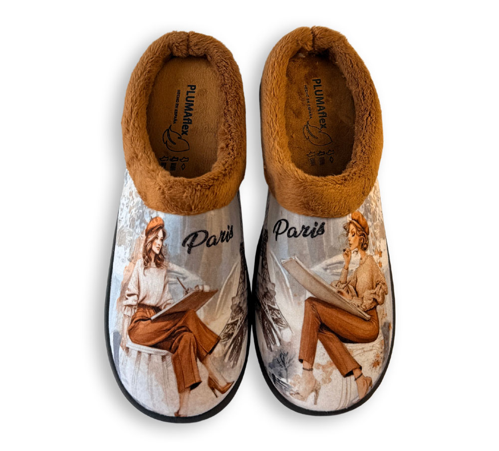 Plumaflex zapatilla destalonada Paris camel